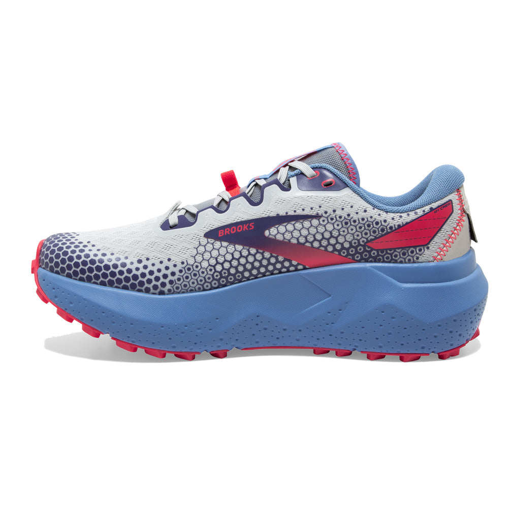 Brooks Caldera 6 Women's Trail Running Shoes (B Width) - Oyster/Blissful Blue | Lightweight Cushioned for Hiking & Outdoor Adventures