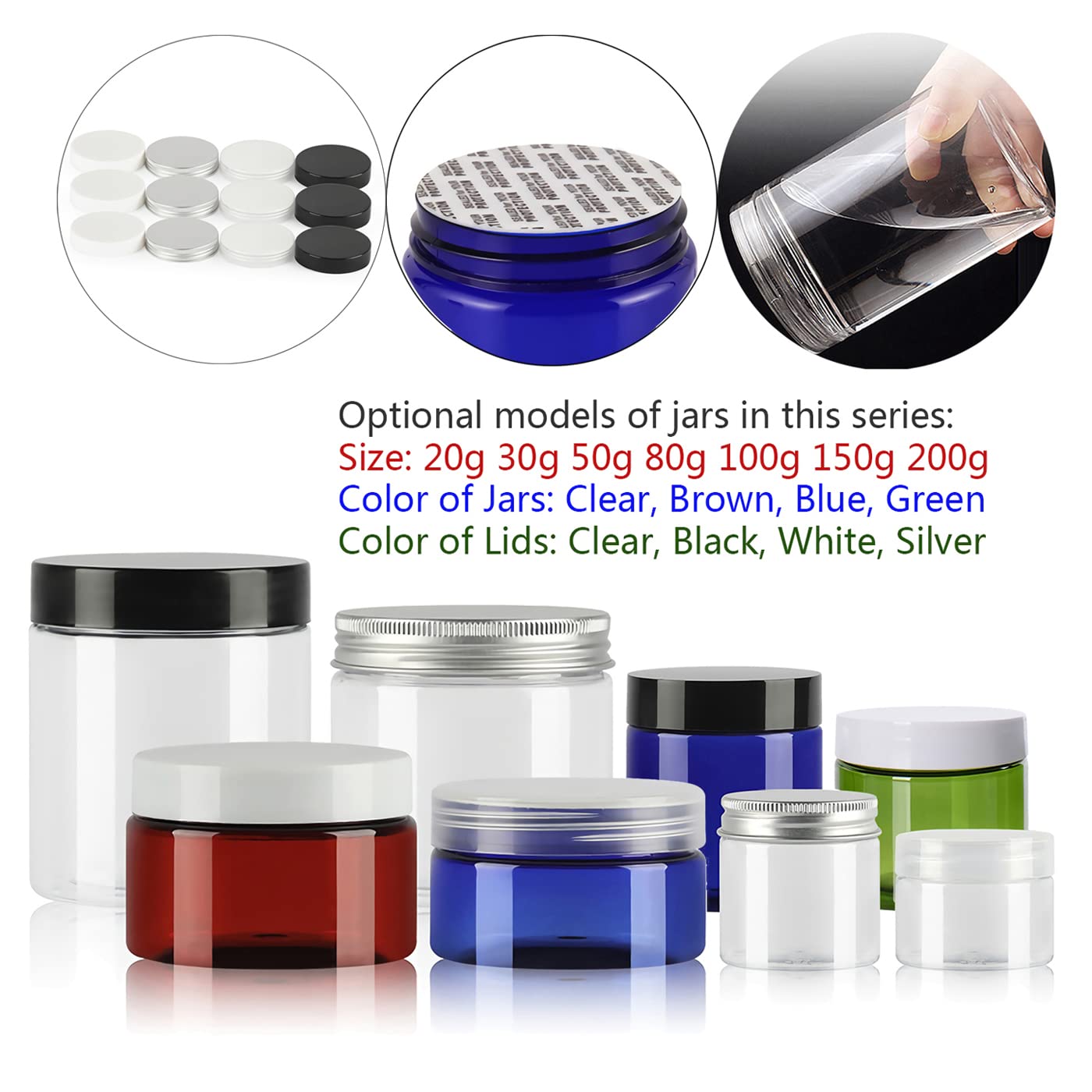 BPZXL 6-Pack 250ml Brown Plastic Cream Jars with Silver Lids - Cosmetic Containers for Makeup, Beauty Products, Toiletries & Face Cream | Travel-Friendly Storage for Salons, Spas & Home Use