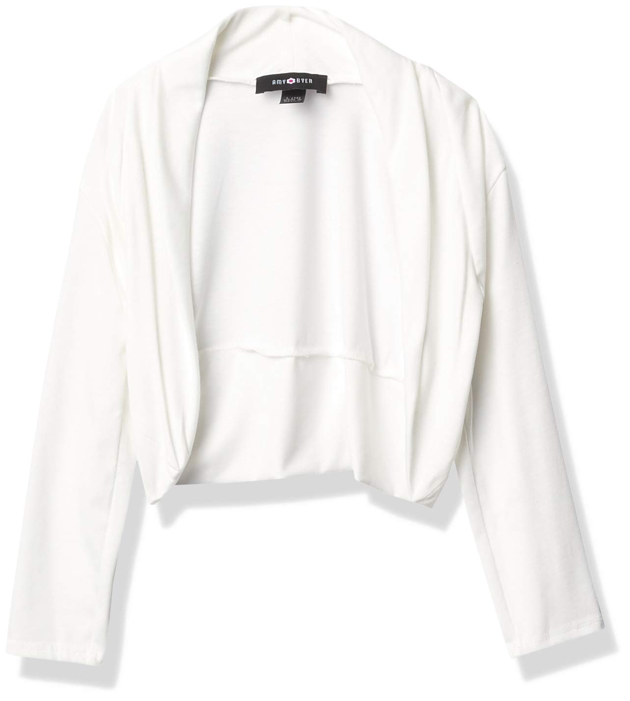 Amy Byer Girls' Picture Perfect Knit Cardigan Sweater Shrug | Soft & Cozy Kids' Open Front Cardigan | Perfect for School, Parties & Family Photos