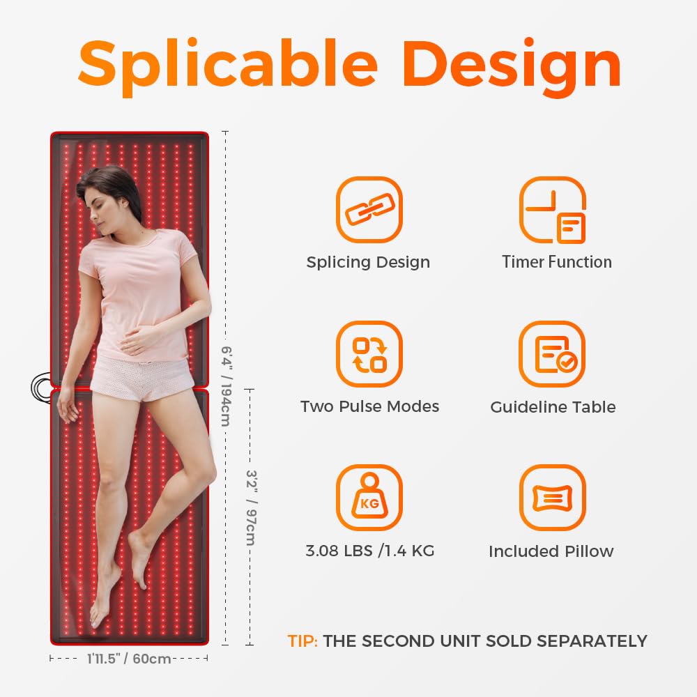 Bestqool Red Light Therapy Mat - 38.2