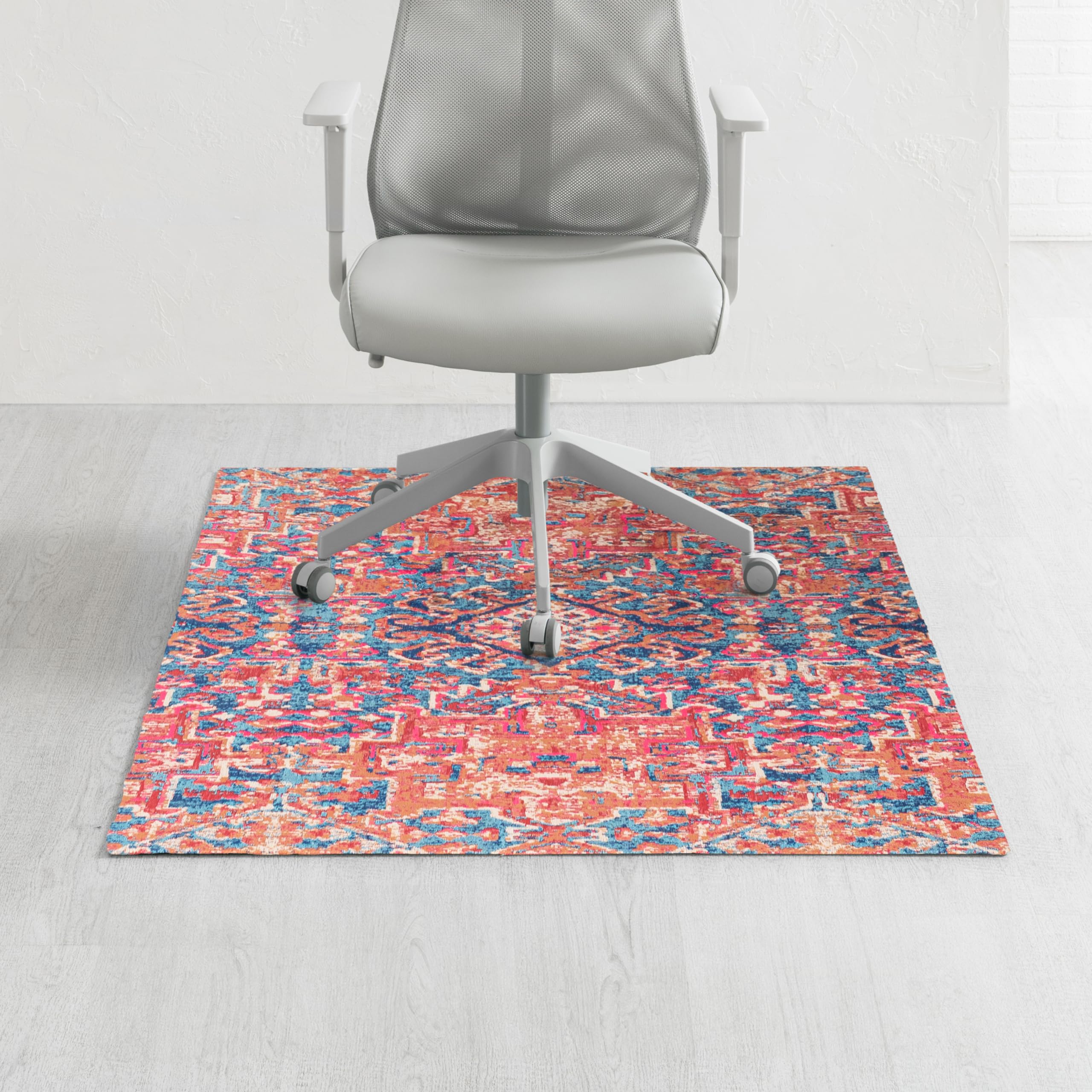 Premium Anji Mountain Rug'd Chairmat - Non-Slip Office Chair Mat for Hard Floors & Low Pile Carpets | Jacquard Woven Surface | 40