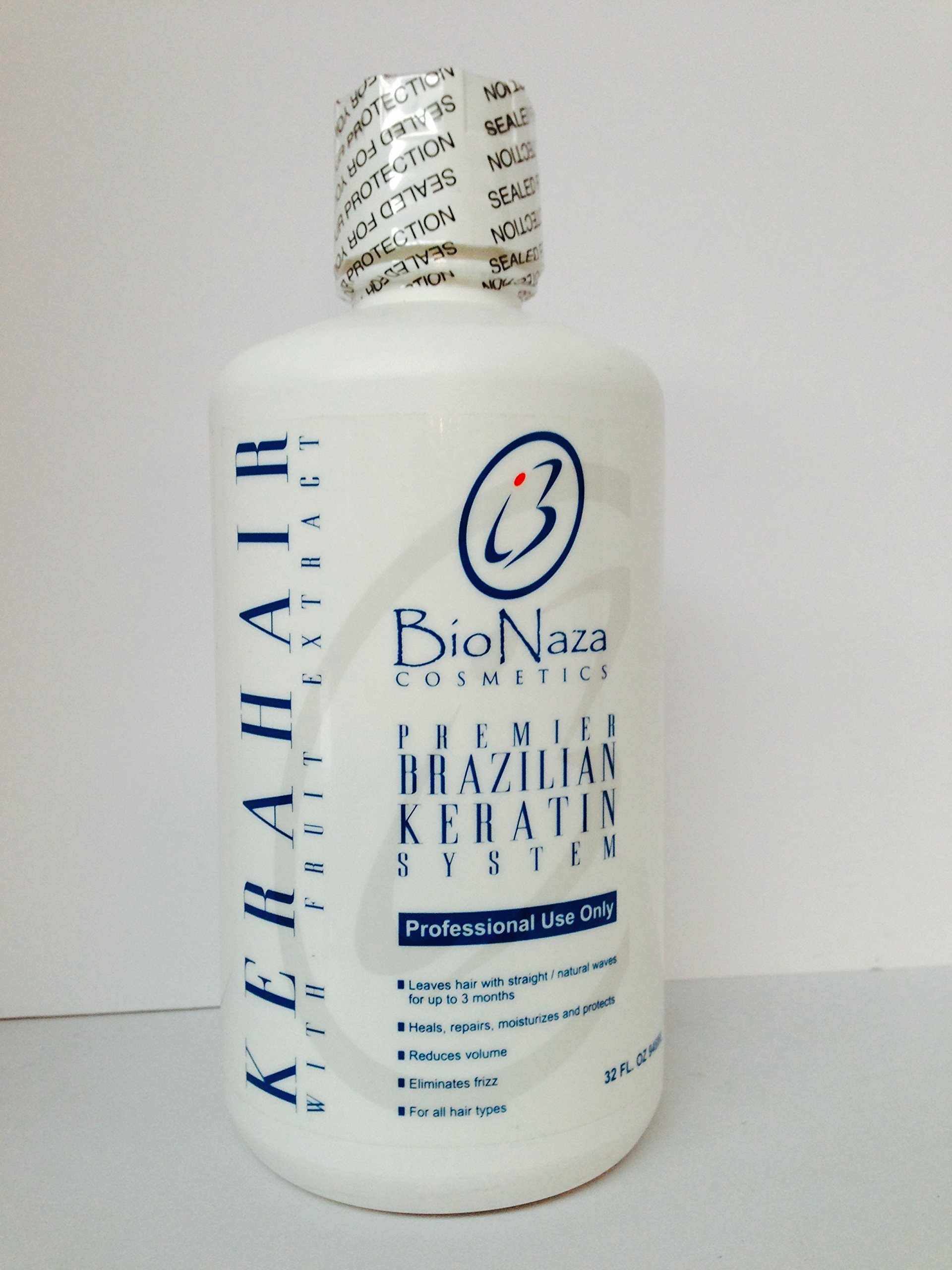 Bionaza Cosmetics Kerahair Brazilian Keratin Treatment System - 32oz Hair Smoothing & Repair for Frizz Control - Salon-Quality at Home - Perfect for Damaged, Curly & Unmanageable Hair