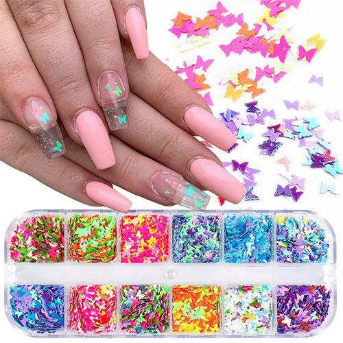 12-Piece Mixed Color Butterfly Slices Kit #10319 - Perfect for Scrapbooking, Card Making, and DIY Craft Projects