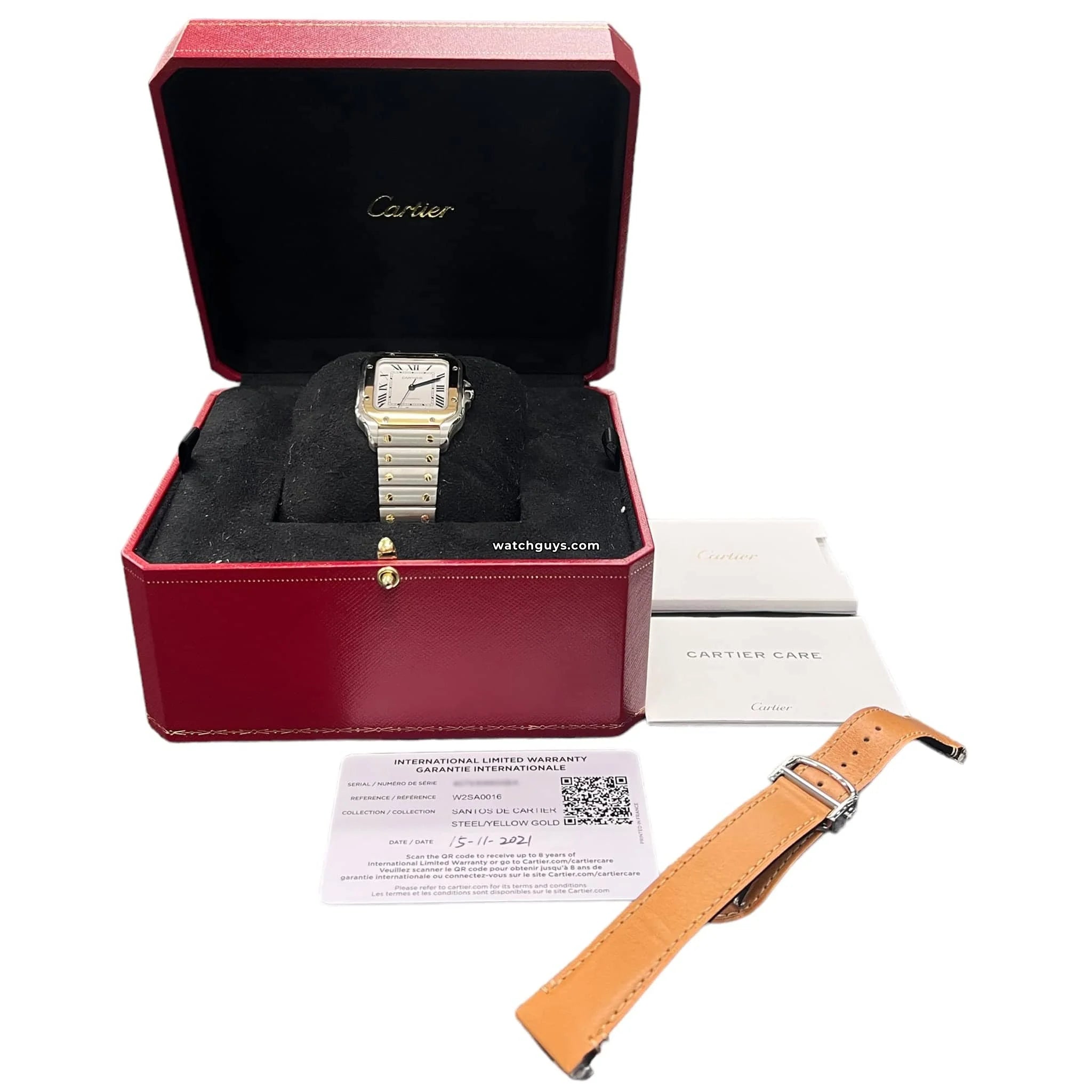 Cartier Santos Medium W2SA0016 Luxury Watch for Men - Elegant Stainless Steel Timepiece with Sapphire Crystal - Perfect for Business, Formal Events & Gifting
