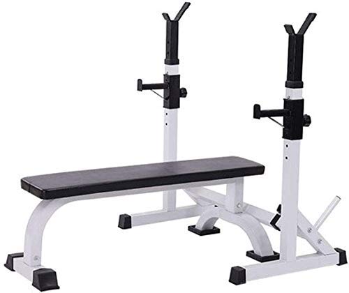 Adjustable Weight Bench for Home Gym - Smart Telescopic Workout Bench with Barbell Rack for Bench Press & Squat Exercises | Perfect for Strength Training, Bodybuilding & Fitness Workouts