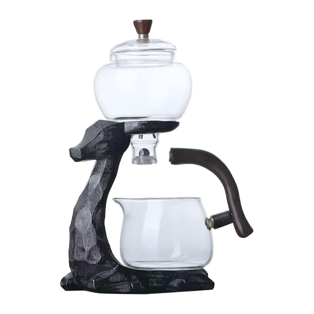 Premium Heat-Resistant Glass Tea Set with Magnetic Water Diversion - Semi-Automatic Tea Maker & Kungfu Teapot for Easy Brewing - Perfect for Home, Office & Tea Ceremonies