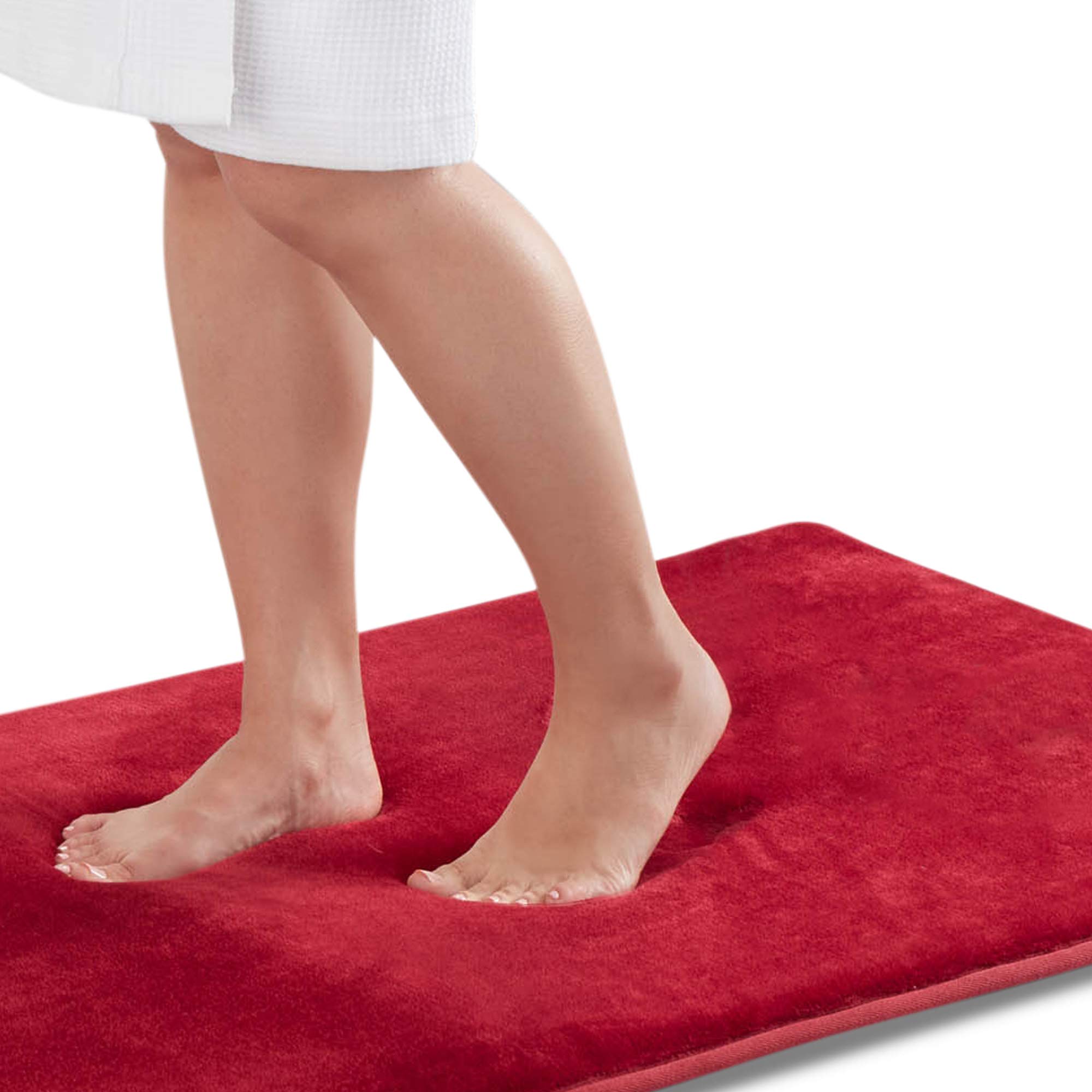 Genteele Memory Foam Bath Mat - Non-Slip Absorbent Super Soft Velvet Bathroom Rug (22