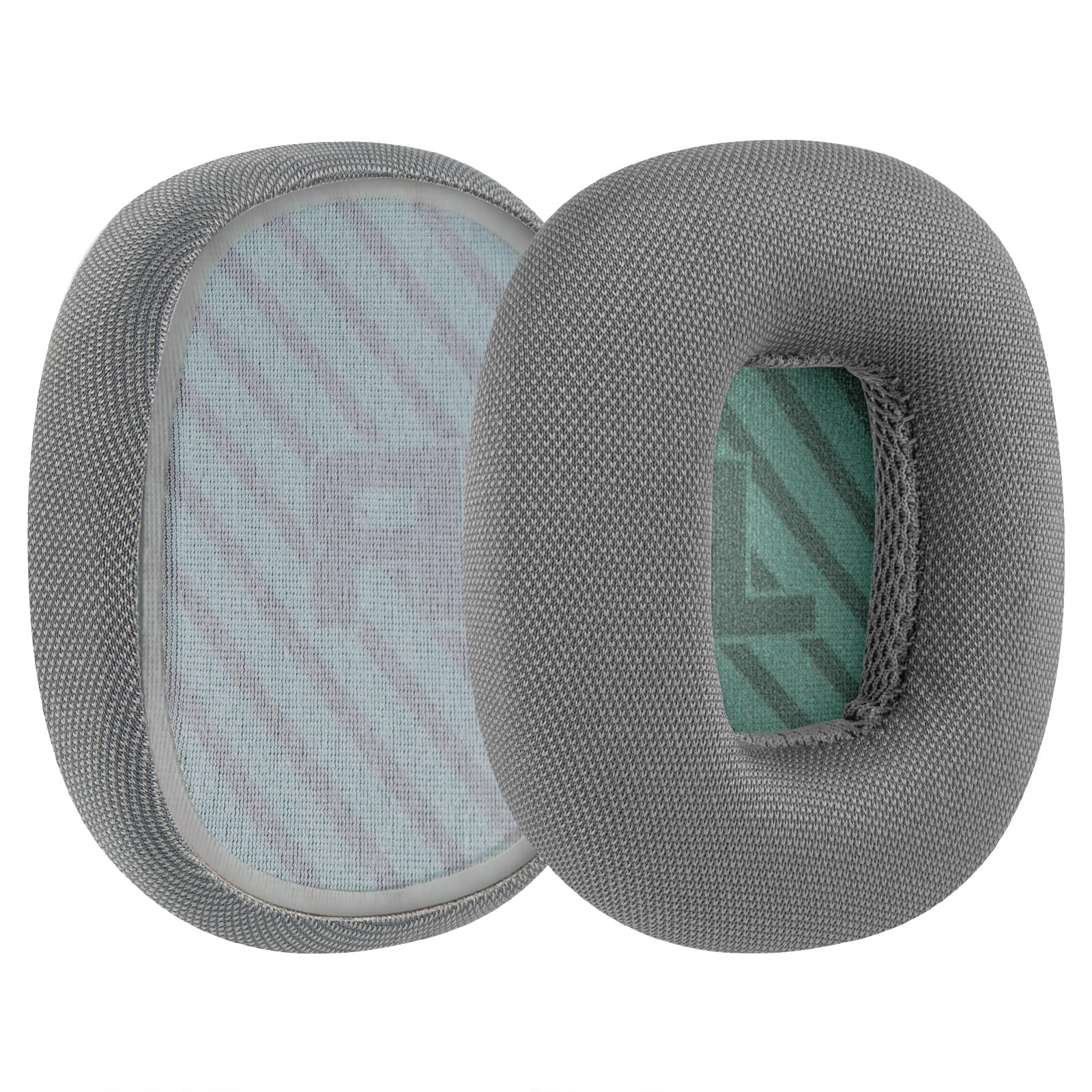 Geekria Comfort Mesh Fabric Replacement Ear Pads for Astro Gaming A10 Gen 2 Headphones - Grey/Green Gaming Headset Earpads & Ear Cushions - Perfect for PC, PS5, Xbox Gaming & Long Sessions