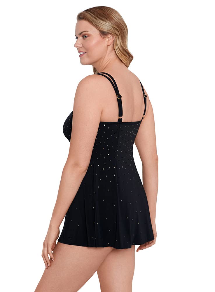 Longitude Women's One Piece Swimdress with Flyaway Design & Soft Cup Support - Perfect for Beach Vacations, Pool Parties and Summer Getaways