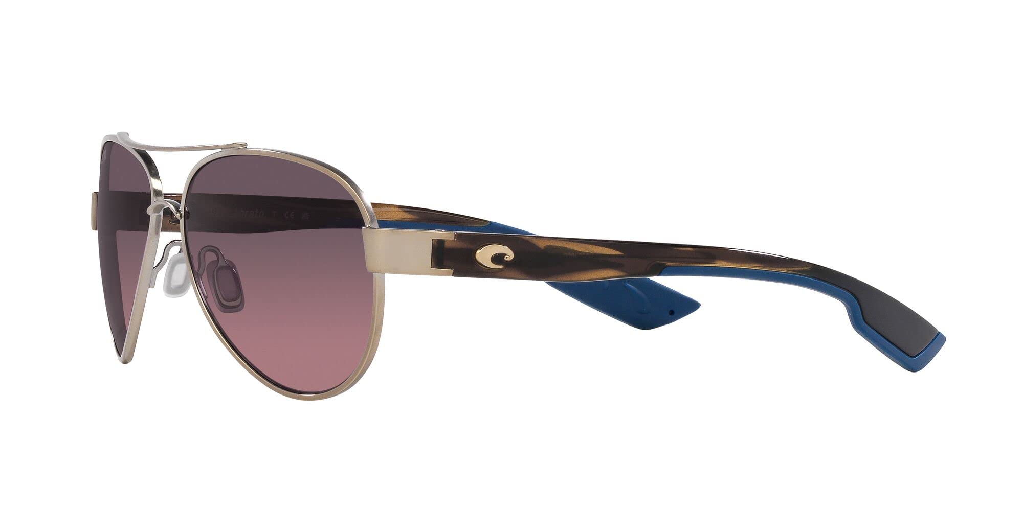 Costa Del Mar Women's Loreto Aviator Sunglasses – Polarized UV Protection, Lightweight Frame for Outdoor Activities, Beach, Driving & Travel