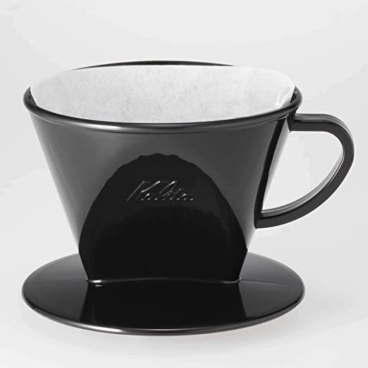 Kalita Style 102 Coffee Dripper - Black Plastic Pour Over Coffee Maker for Home & Office Brewing | Perfect for Single Cup Drip Coffee, Specialty Coffee Lovers & Baristas