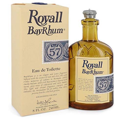Royal Bay Rhum 57 Cologne for Men - 8 oz Eau de Toilette Spray | Fresh & Masculine Scent | Perfect for Date Nights, Office & Special Occasions