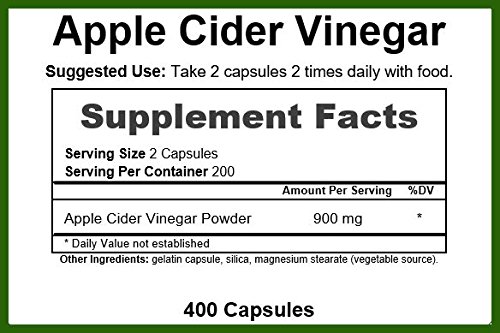 GreenPacks® Apple Cider Vinegar Supplement - 400 Capsules (2 Month Supply) for Weight Loss, Detox & Digestion | Supports Immune Health & Metabolism | Vegan, Non-GMO, Gluten-Free | Perfect for Daily Wellness Routine & Fitness Goals