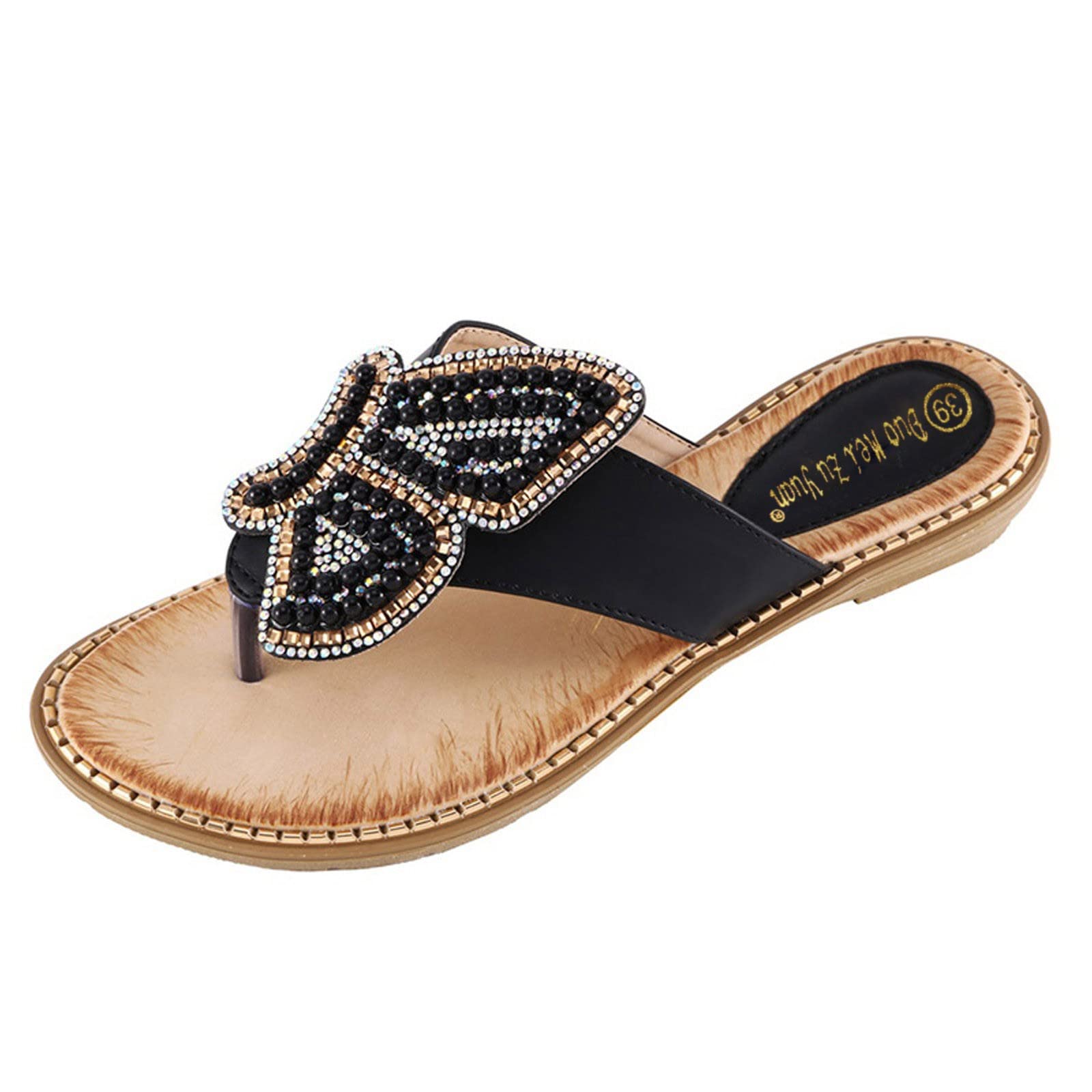 **2022 Women's Fashion Sandals – Round Toe Rhinestone & Pearl Embellished Animal Print Sandals – Perfect for Summer, Beach, and Casual Outings**