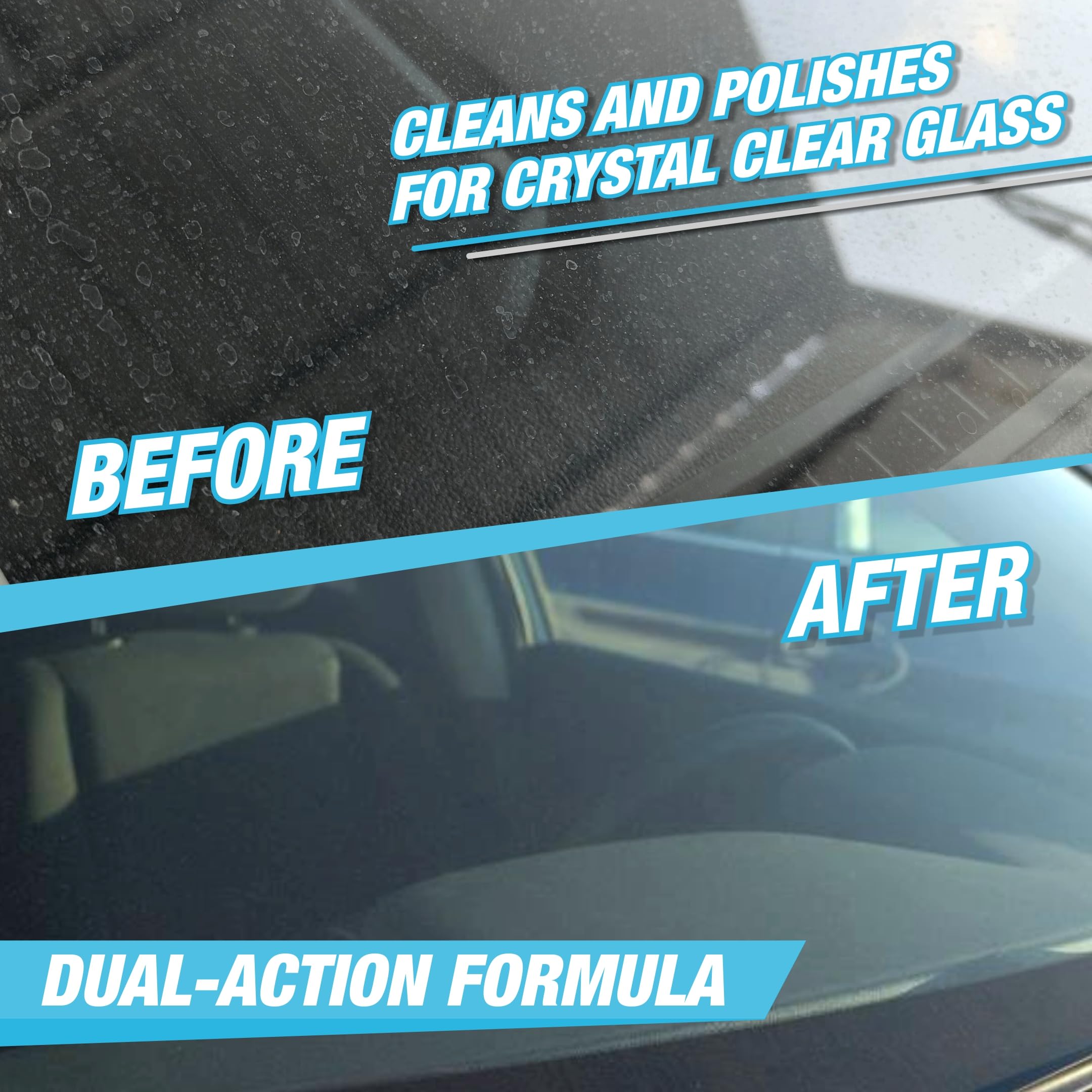 Wavex Glass Polish & Hard Water Stain Remover 350ml - Professional Car Windshield Polish for Cars, Windows & Mirrors | Restores Optical Clarity, Removes Scratches & Water Spots | Perfect for Auto Detailing, Home Glass Cleaning & Shower Door Maintenance