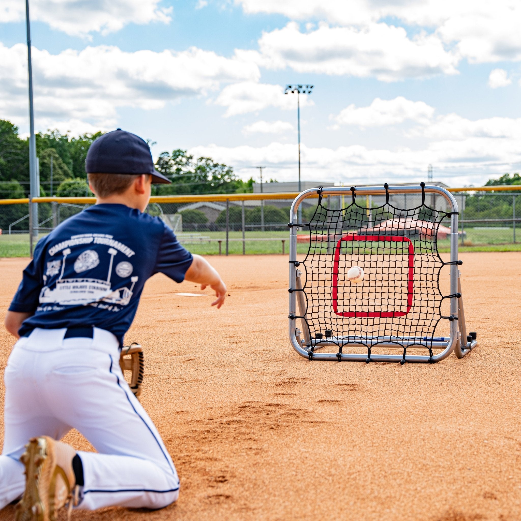 Portable 3x3 Feet Baseball Softball Rebounder - Pro Training Equipment with Free Videos | Perfect for Backyard Drills, Team Practice & Solo Training | Fast Shipping