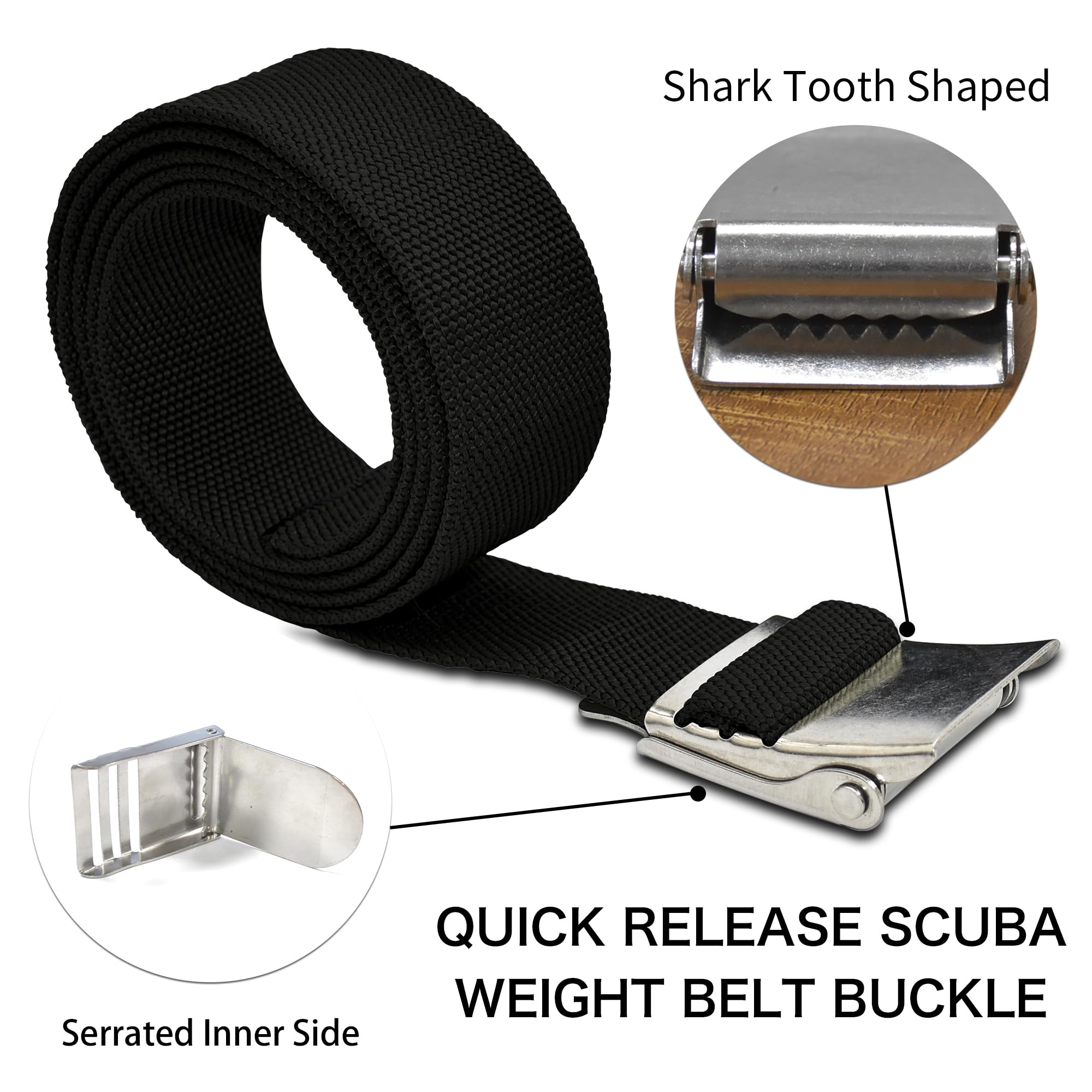 Scuba Weight Belt for Diving - 67 Inch Nylon Dive Weight Belt with Stainless Steel Quick Release Buckle | Perfect for Freediving, Scuba Diving & Underwater Photography | Durable & Comfortable for Professional & Recreational Divers