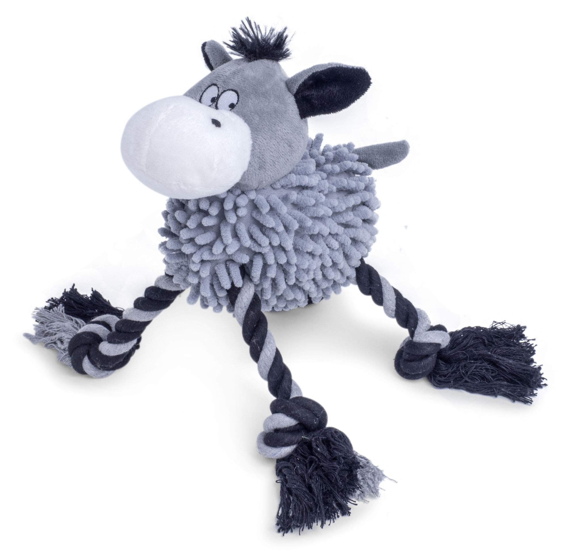 Farmyard Buddies Noodle Donkey Dog Toy - Durable Chew Toy for Small & Medium Dogs - Fun Interactive Plush Animal Toy for Playtime & Training - Perfect for Indoor & Outdoor Use