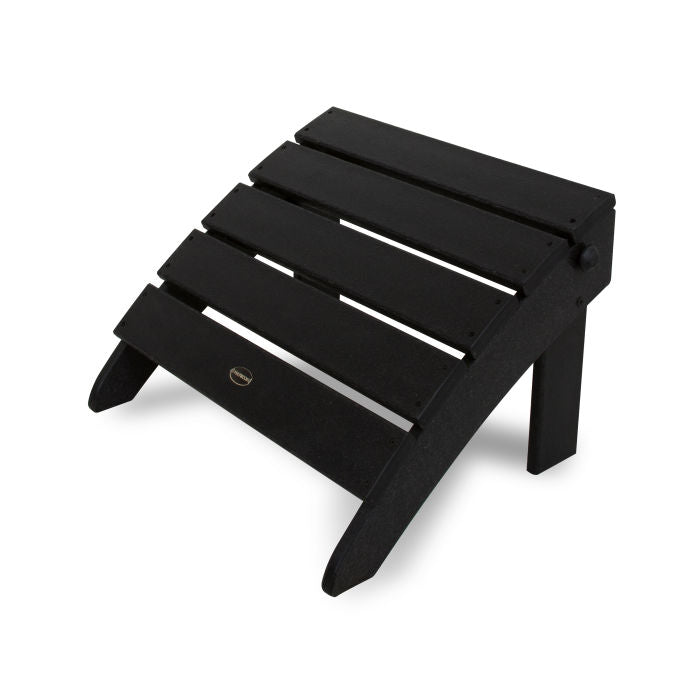 Premium POLYWOOD Classic Oversized Folding Adirondack Ottoman - Weather-Resistant Outdoor Furniture for Patio, Poolside & Garden Relaxation