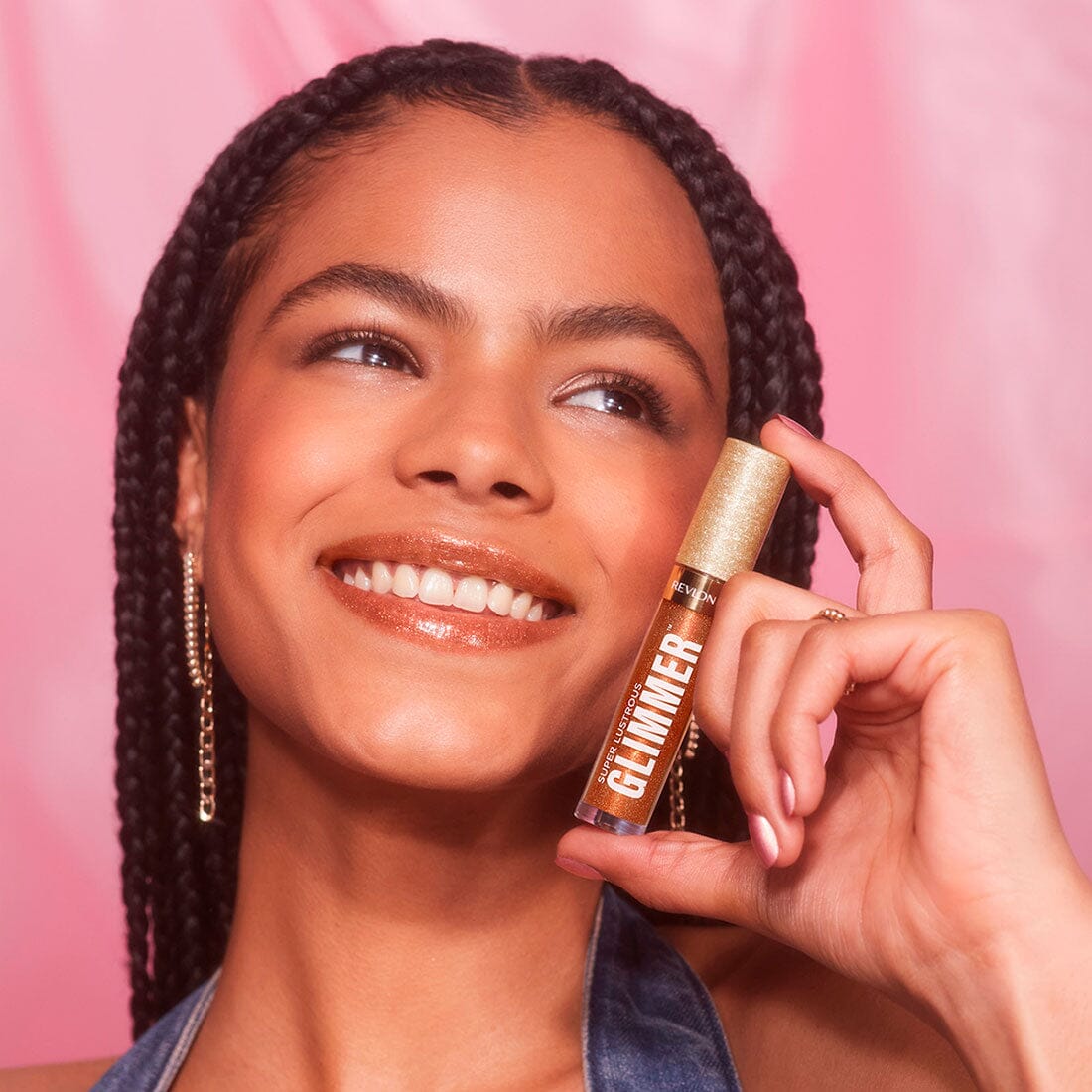 Revlon Super Lustrous Glimmer Gloss in Bronze Spark - 3.8ml Shimmering Lip Gloss for Everyday Wear & Special Occasions