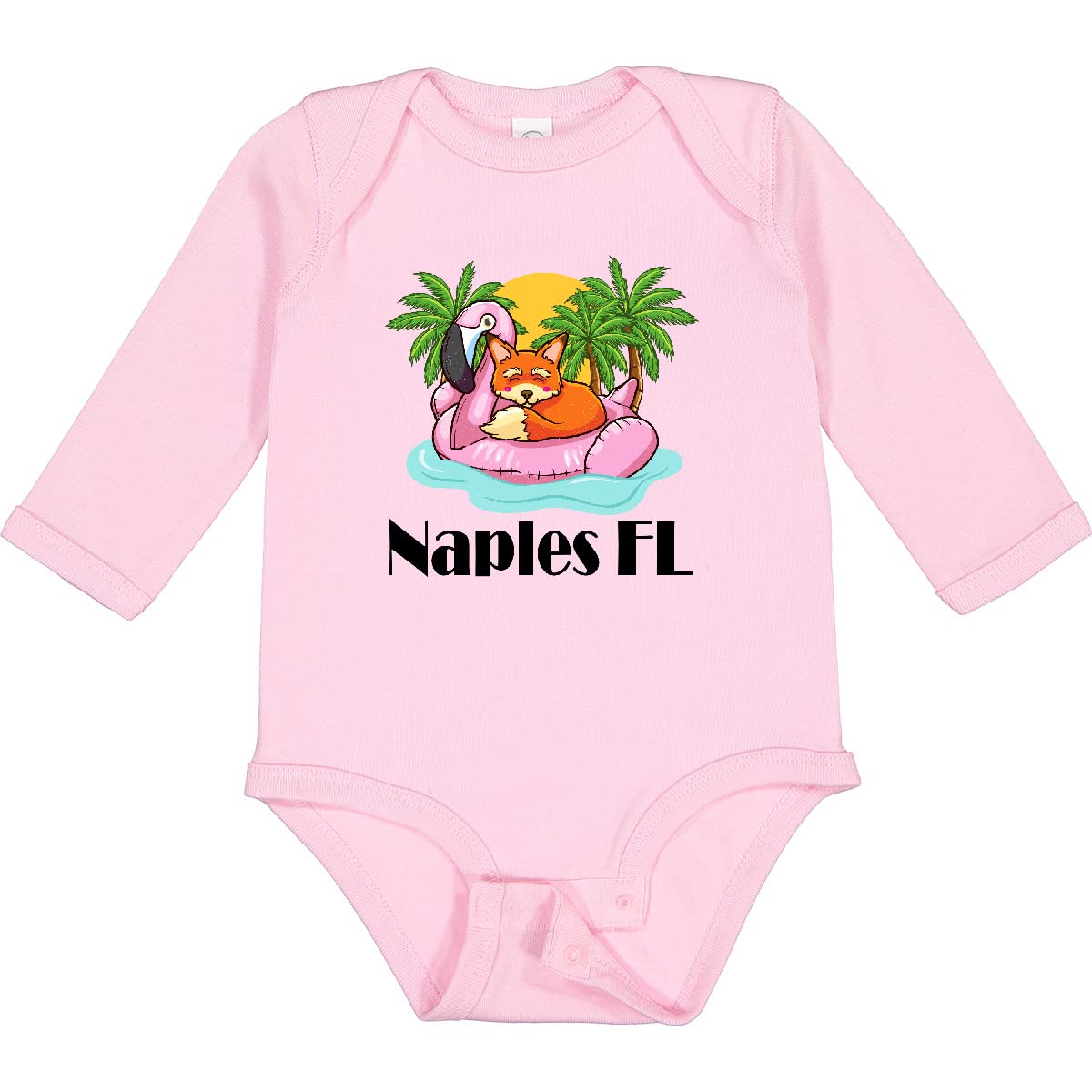 Inktastic Naples Florida Beach Vacation Long Sleeve Baby Bodysuit - Soft Cotton Onesie for Newborns & Infants - Perfect for Beach Trips, Family Photos & Casual Outings