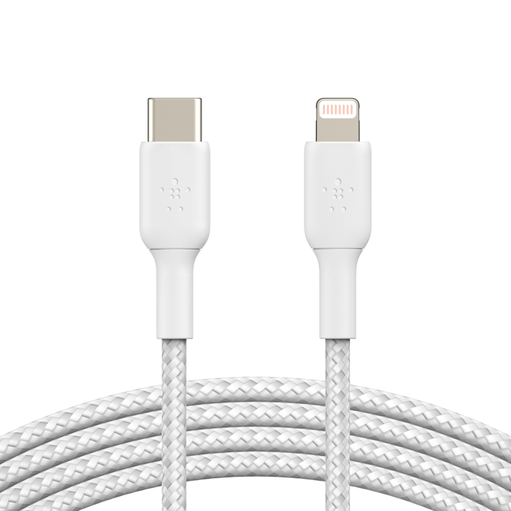 Belkin USB C to Lightning Cable 1M (3.3ft) White - Fast Charging & Data Sync for iPhone, iPad, AirPods - Home, Office & Travel Use
