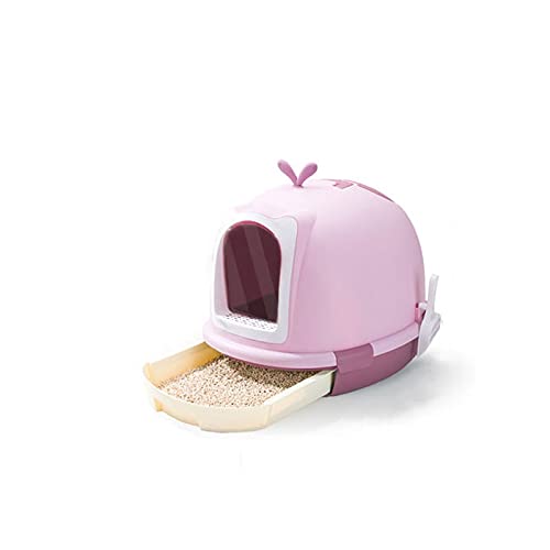 Fashionable Enclosed Cat Litter Box with Drawer - Splash Proof & Odor Control Cat Toilet for Indoor Cats | Perfect for Small Spaces & Multi-Cat Homes (Color: B)