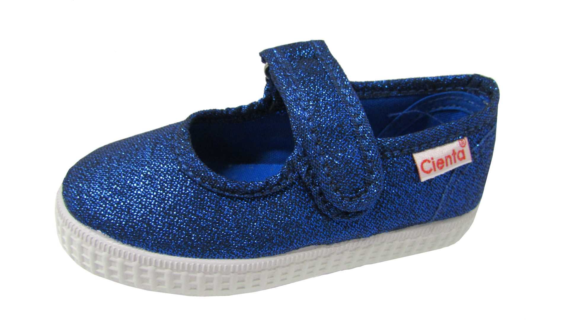 Cienta Kids Shoes for Girls - 56013 Blue Metallic Sneakers for Infant, Toddler, Little & Big Kids | Comfortable School & Play Shoes for Active Children