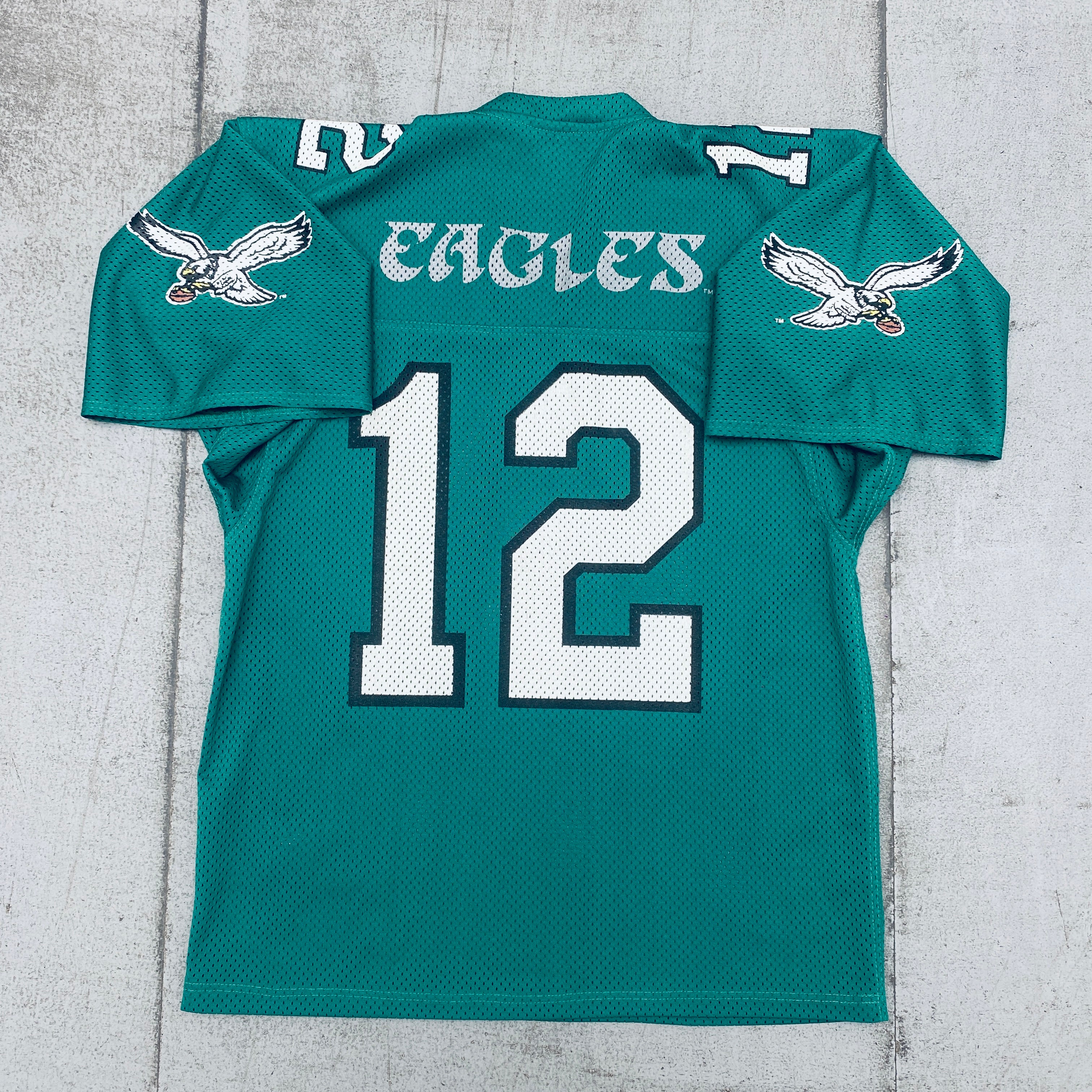 Philadelphia Eagles 1990 Kelly Green Randall Cunningham No. 12 NFL Replica Jersey - Men's Vintage Football Fan Apparel for Game Day & Tailgating
