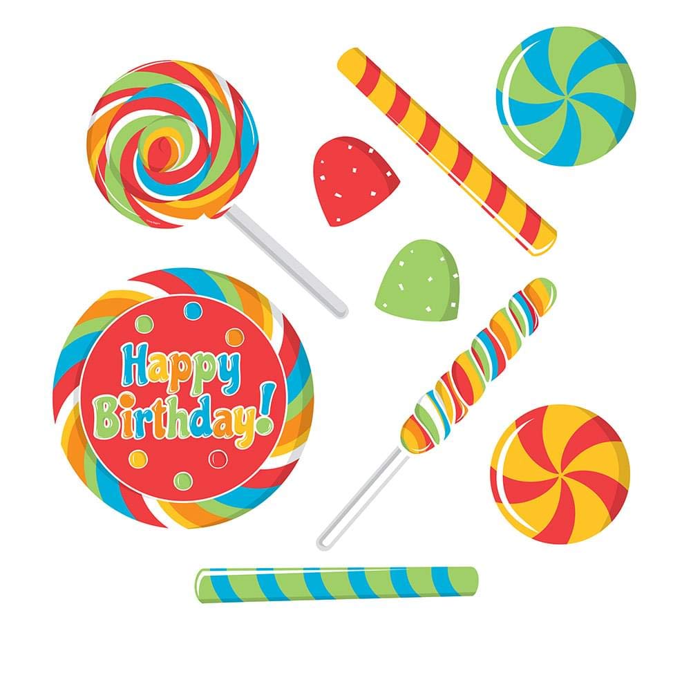 Assorted Candy-Shaped Wall Decorations - Sweet & Colorful Room Decor for Kids' Bedroom, Nursery, or Party