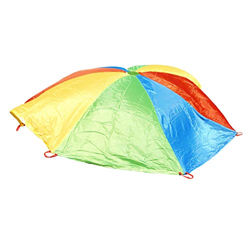 Gonge 12-Foot Parachute Play Toy for Kids - Outdoor Group Games, Gym Class Activities & Team Building Exercises