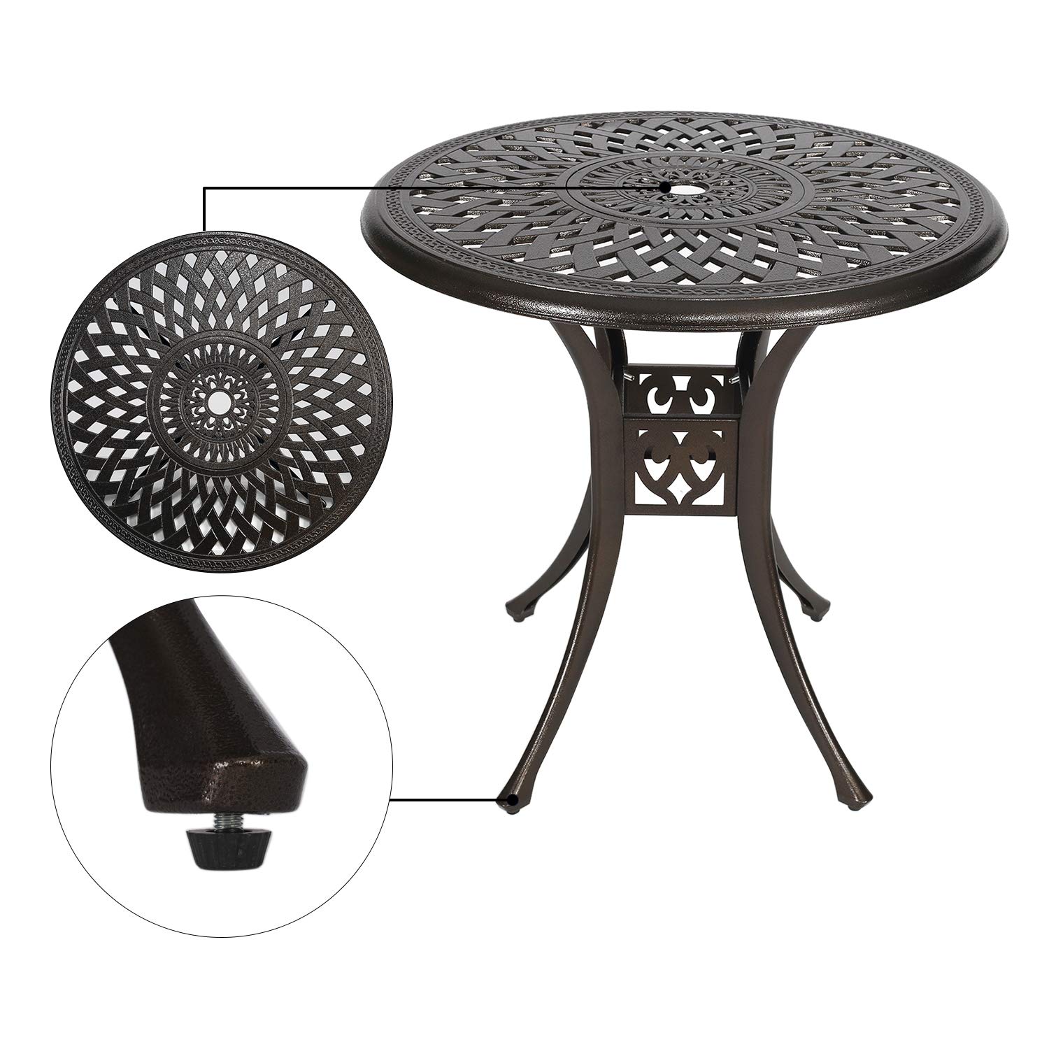 YUSING 3-Piece Outdoor Patio Bistro Set - 31
