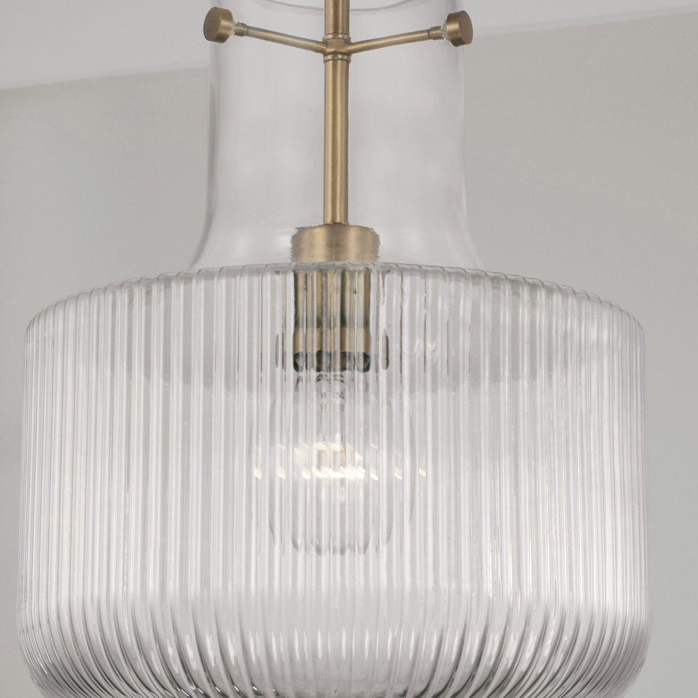 Brea 1 Light Pendant - Modern Single Bulb Hanging Light Fixture for Kitchen Island, Dining Room & Bedroom Lighting