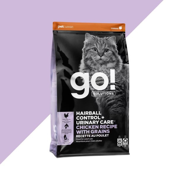Go! Solutions Hairball Control + Urinary Care Dry Cat Food - Chicken & Grains Recipe for Indoor Cats | Reduces Hairballs & Supports Urinary Health | Perfect for Multi-Cat Households