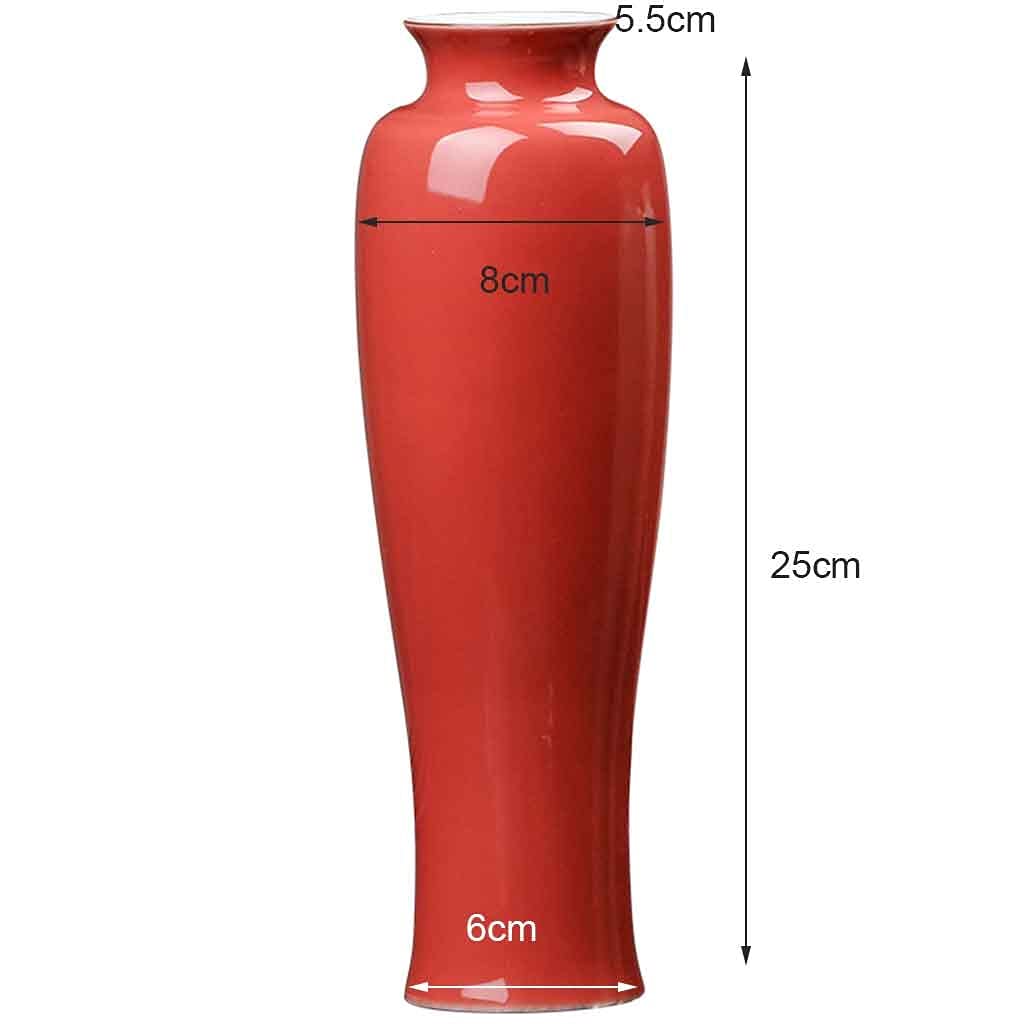 Modern Ceramic Vases for Home Decor - Handcrafted Orange Dried Flower Vases, Elegant Living Room Centerpiece & Desktop Decoration | Perfect for Boho Chic Interiors, Wedding Centerpieces & Office Desk Decor