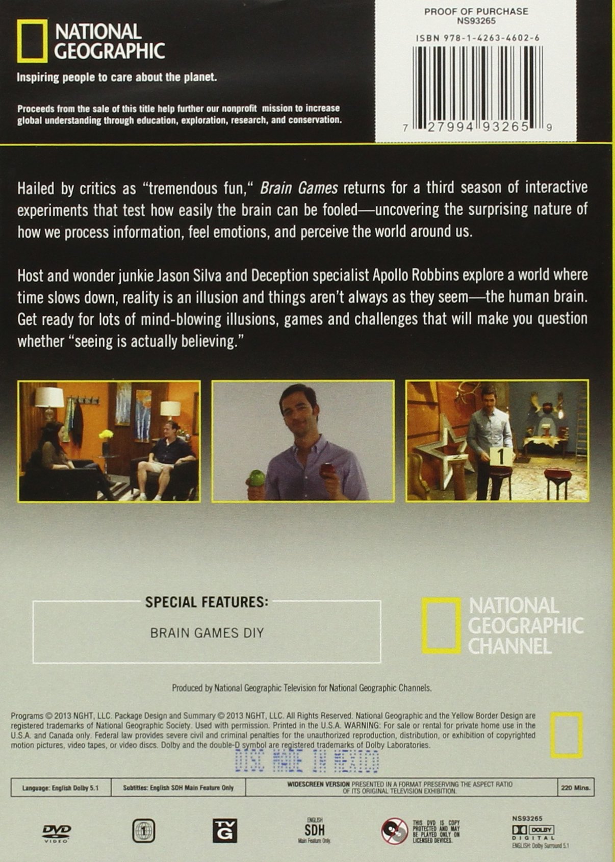 National Geographic Brain Games Season 3 - Mind-Bending Puzzles & Science Experiments | Perfect for Family Game Night & Educational Entertainment