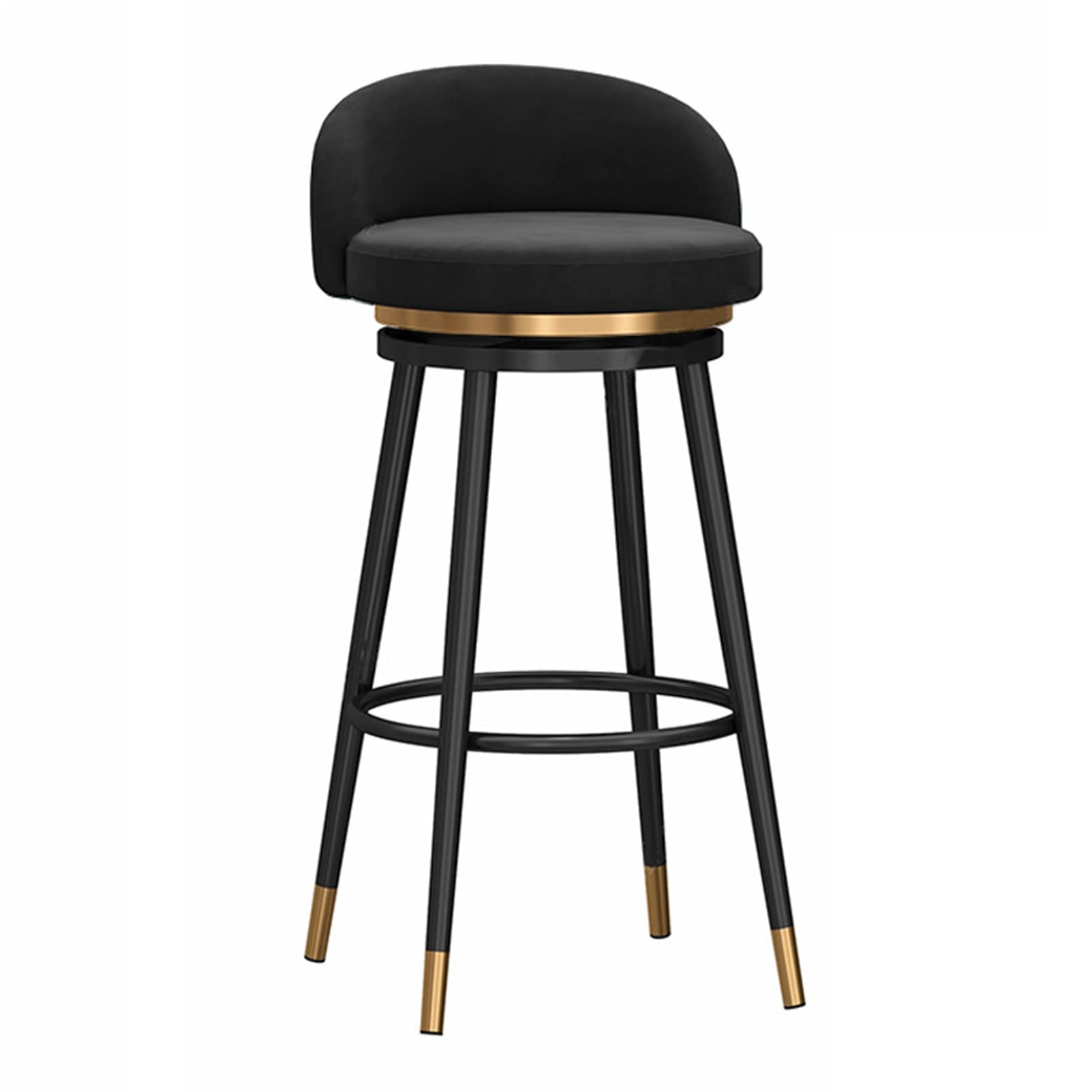 Premium Velvet Swivel Bar Stools with Footrest & Back Support - 360° Rotation, 330lbs Weight Capacity - Perfect for Kitchen, Breakfast Nook & Home Bar Seating