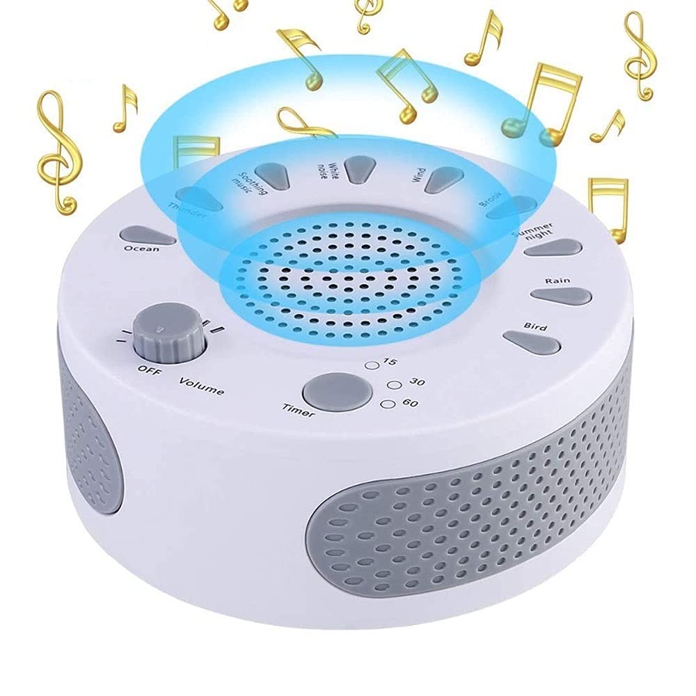 White Noise Machine for Sleeping - Portable Sound Machine for Babies & Adults, Home Nursery Office Travel Use - Perfect for Relaxation, Meditation & Better Sleep