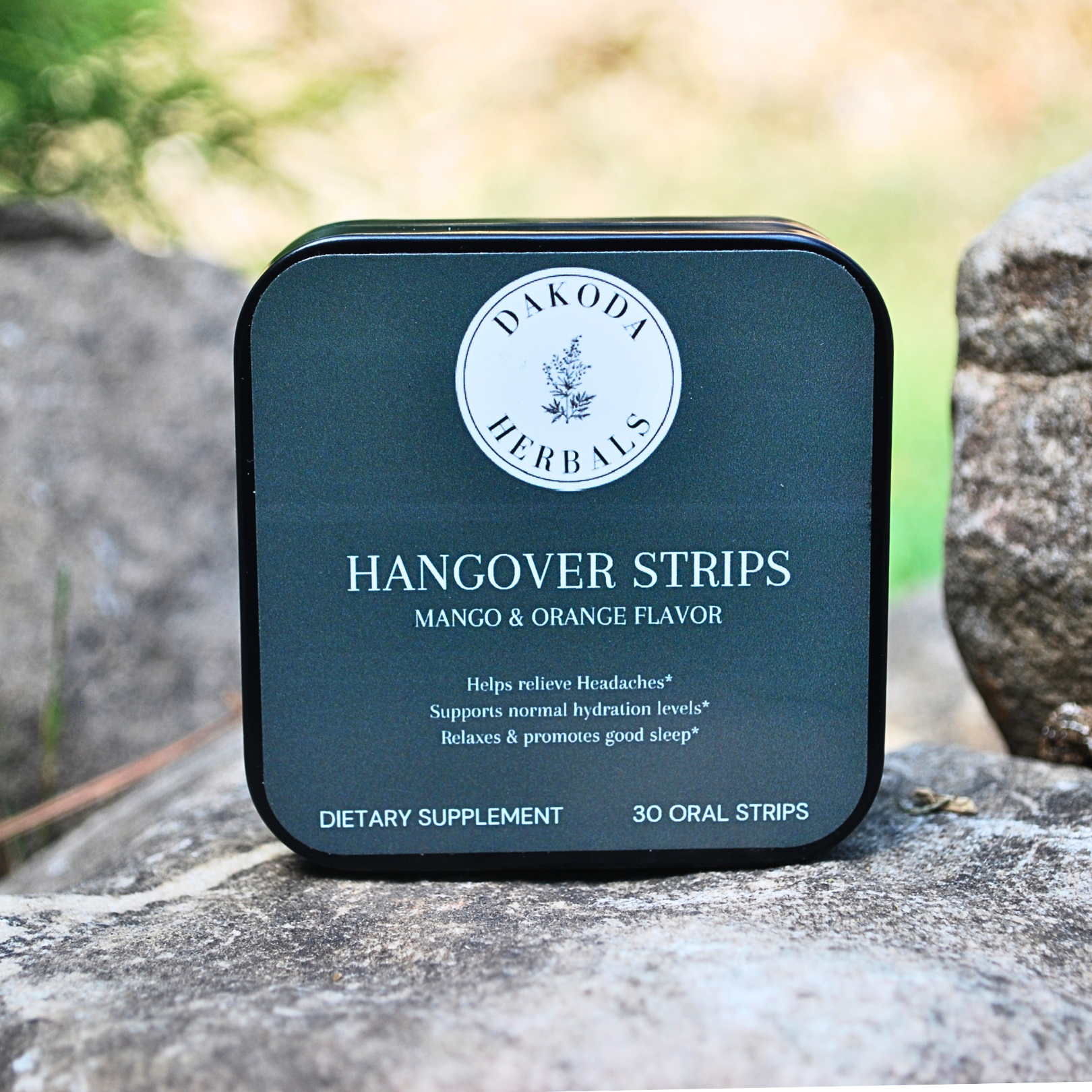 Dakoda Herbal Remedies Hangover Strips - Natural Relief for Headache & Nausea - Perfect for Post-Party Recovery & Travel