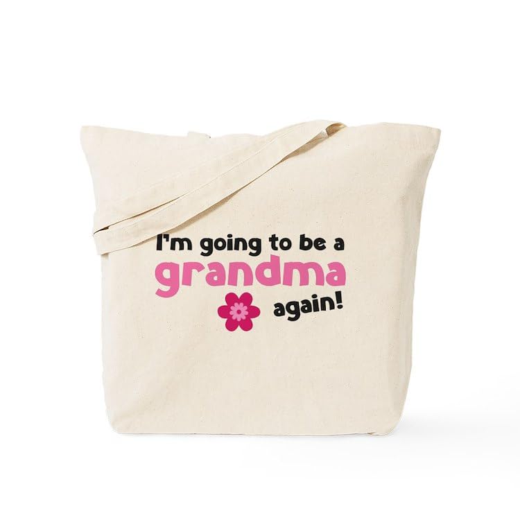 I'm Going To Be A Grandma Again Tote Bag - Natural Canvas Reusable Shopping Bag for Groceries, Beach Trips & Daily Use