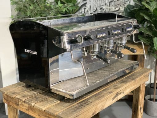 Expobar Rafael 3 Group Commercial Espresso Machine - Black | Professional Coffee Bar Equipment for Cafes, Restaurants & Home Use