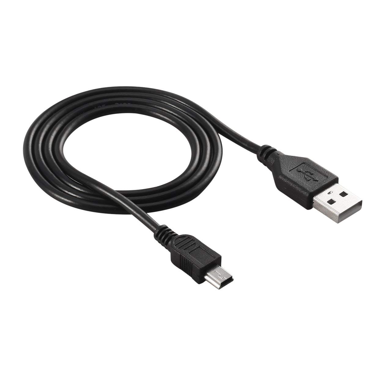 Kiminors 80cm High-Speed USB 2.0 A to Mini B 5-Pin Charging Cable for Digital Cameras - Hot-Swappable Data Sync & Charging Cord (Black) - Perfect for Sony, Canon, Nikon DSLR & Mirrorless Camera Charging & File Transfer