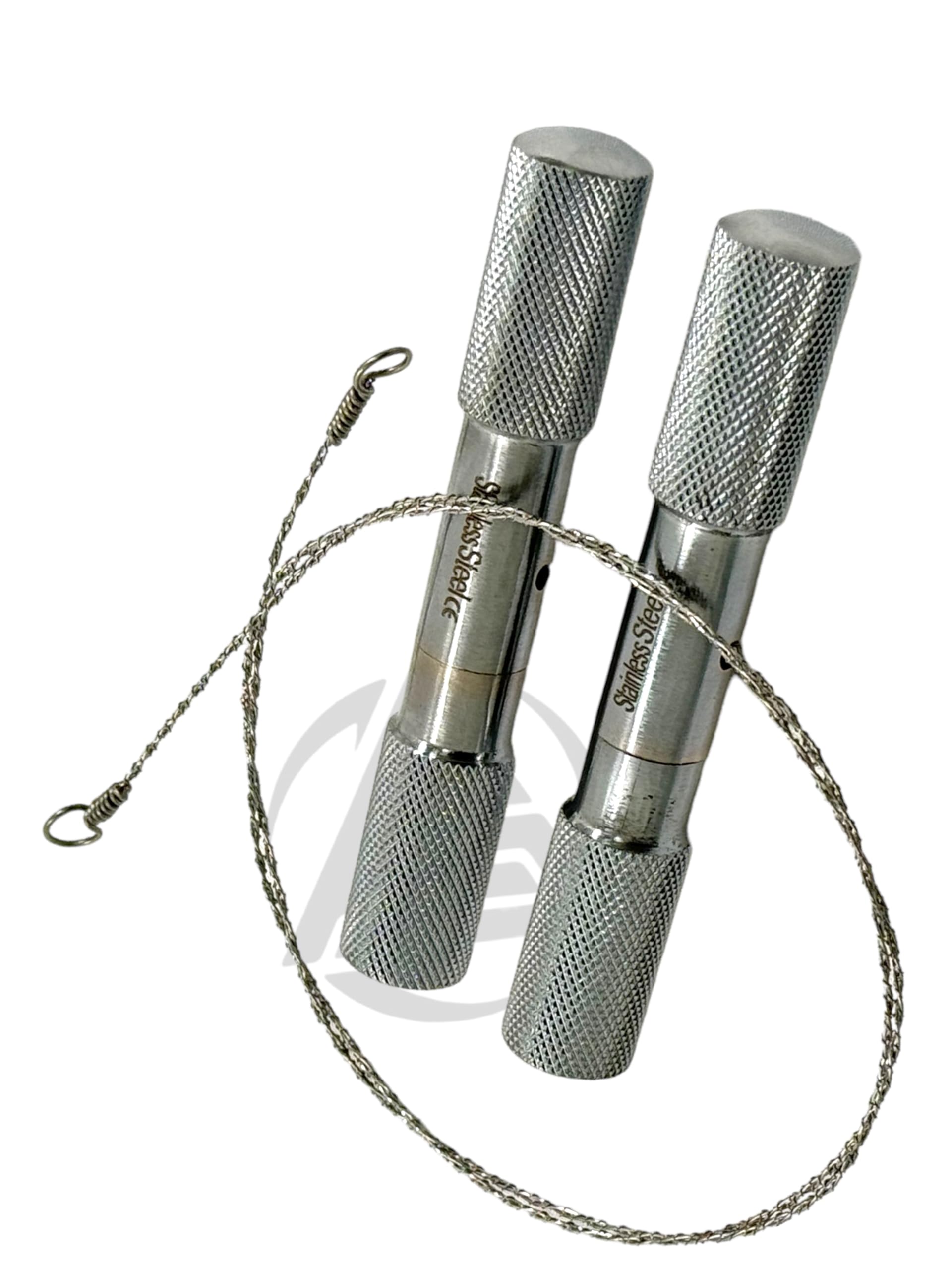 OBWS-3987 Heavy Duty Stainless Steel Wire Saw for Horns - 23 Inch Dehorning Saw with 2 Handles | Professional Livestock & Farm Tool for Cattle, Goat, Sheep Horn Trimming and Pruning