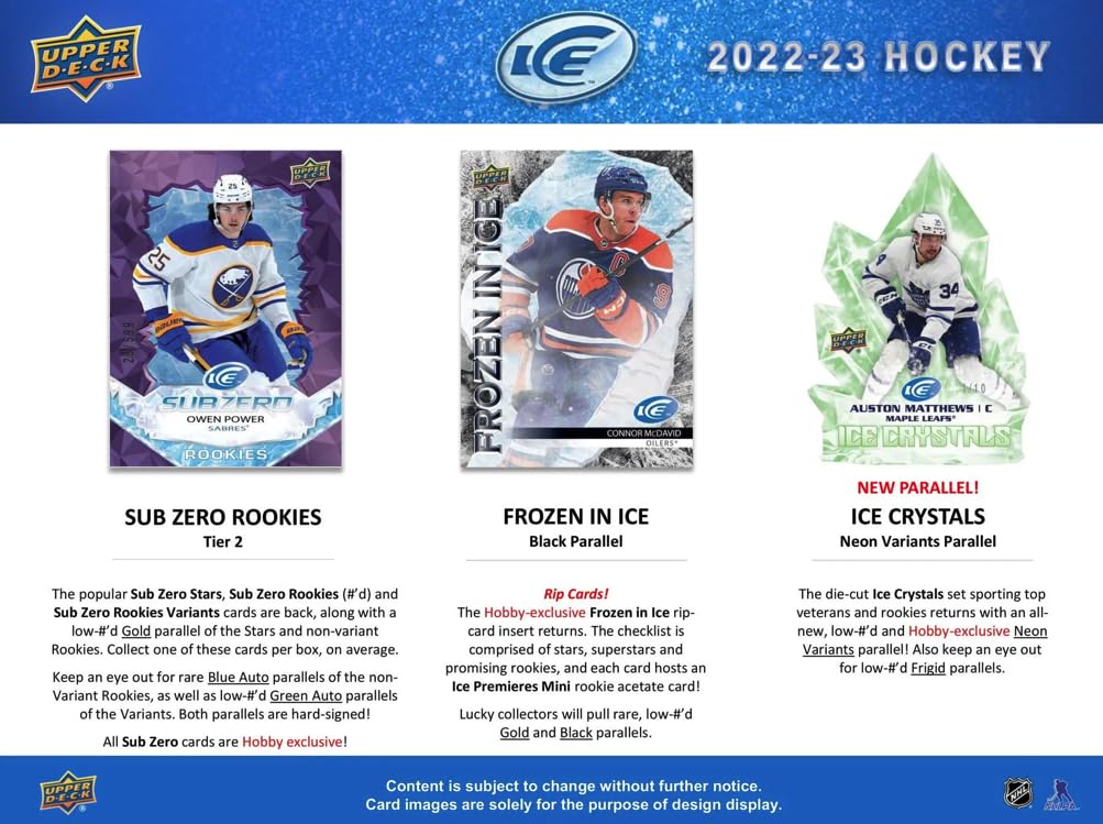 2022-2023 NHL Hockey Trading Cards Hobby Box - 12 Packs (6 Cards Each) | Collectible Sports Memorabilia for Hockey Fans & Card Collectors - Perfect for Gifts, Trading, and Display