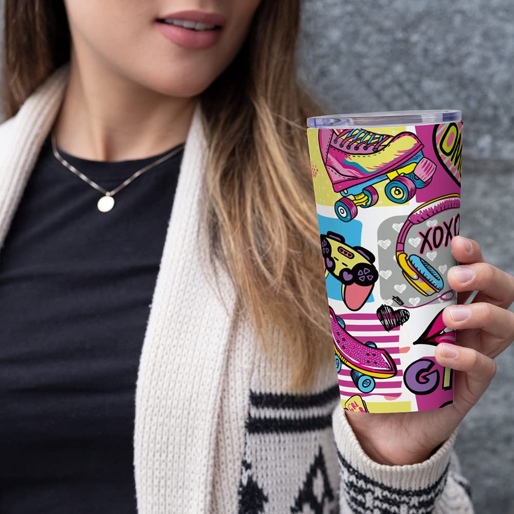 Sparkle Glitter Stainless Steel Sublimation Tumblers 16oz (Set of 4) - White Coffee Cups for DIY Crafting, Perfect for Sublimation Printing, Oven Safe, Great for Gifts, Home & Office Use