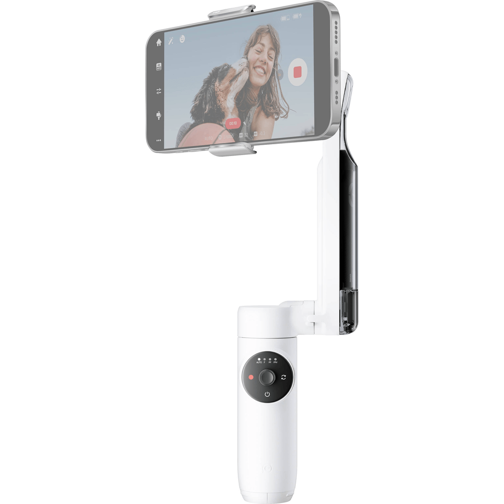 Insta360 Flow Smartphone Gimbal Stabilizer - 3-Axis Stabilization for Smooth Videos & Photos (White) - Perfect for Vlogging, Travel & Action Shots