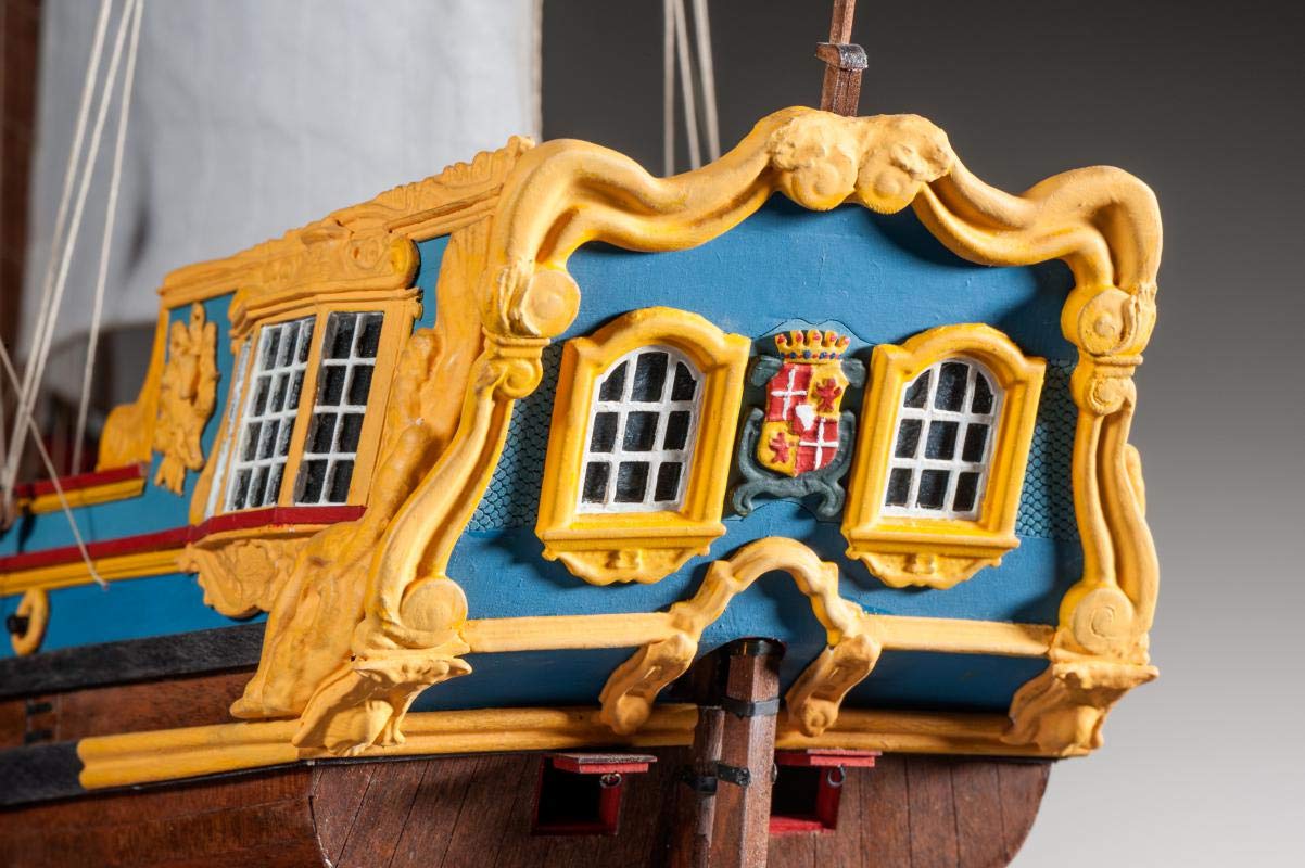 Dusek Dutch Statenjacht Wooden Model Ship Kit D023 - 1:48 Scale Model Boat for Collectors & Hobbyists - Perfect for Home Decor, Gifts & DIY Shipbuilding Projects