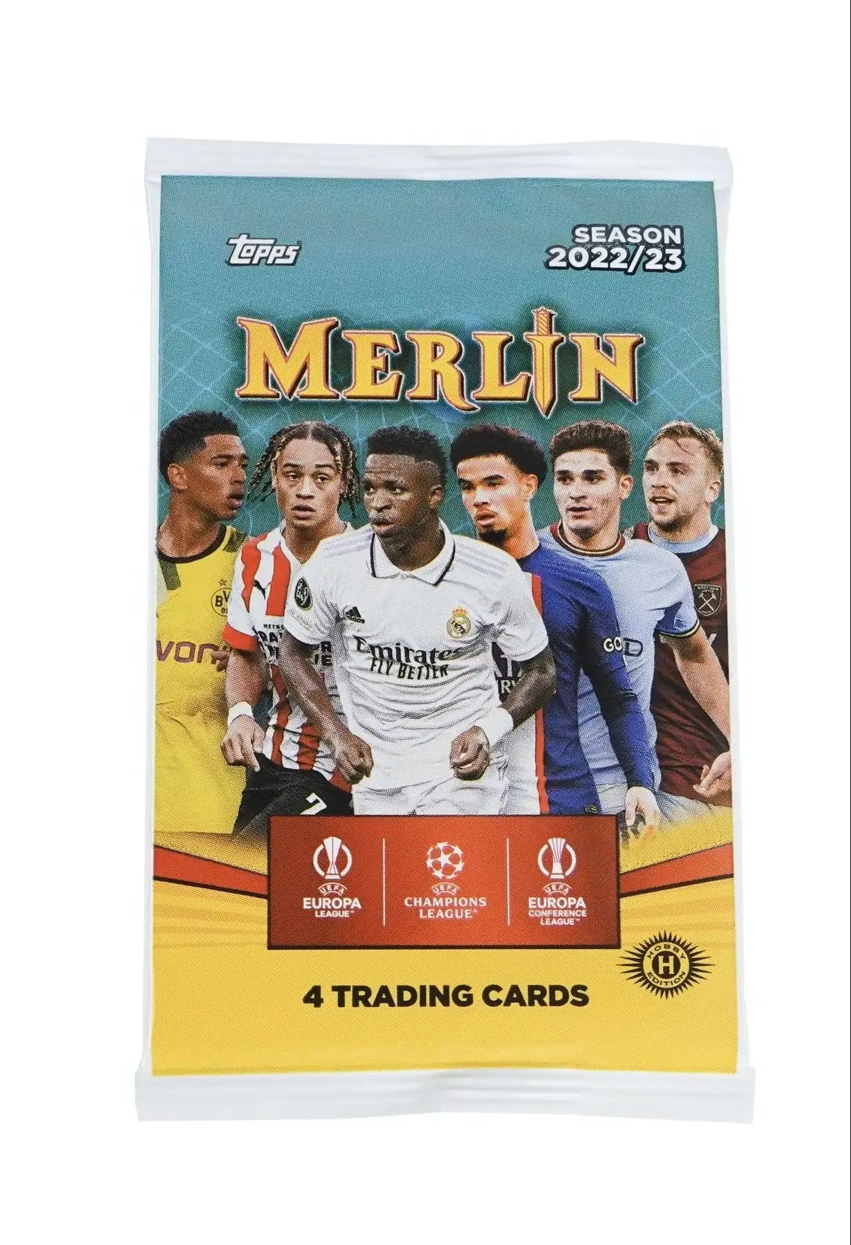 2022-2023 Topps UEFA Champions League Merlin Chrome Soccer Trading Cards Hobby Box - Collectible Soccer Cards for Fans & Players - Perfect for Gifts, Collecting, and Fantasy Leagues