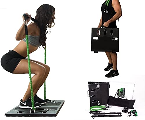 Dratal Resistance Bar with Pulleys - Full Body Workout Equipment for Home Gym | Muscle Building & Fat Burning Exercise Kit | Includes 2 Resistance Bands & Handles | Perfect for Home, Travel & Outdoor Fitness Training