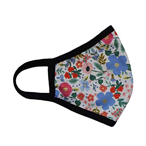 Reusable Face Mask for Adults - Rifle Paper Co. Design - Breathable & Washable - LA Keeper - Perfect for Daily Commute, Shopping & Outdoor Activities